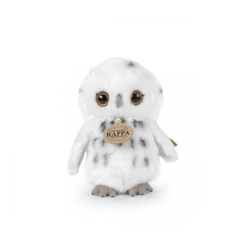 Rappa Pluszowa sowa biała 18 cm ECO-FRIENDLY