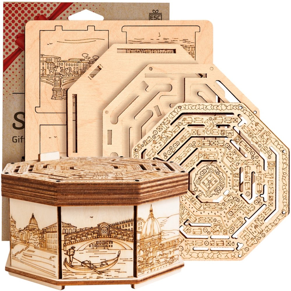 EscapeWelt 3D Holz Puzzle Denkspiel Secret Maze Box