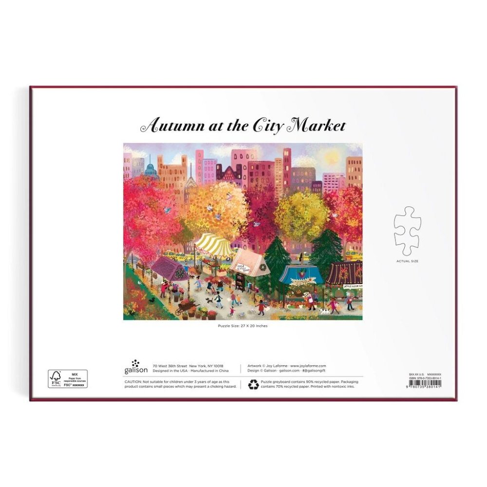 Galison Puzzle Autunno al Mercato Cittadino 1000 Pezzi - immagine 4