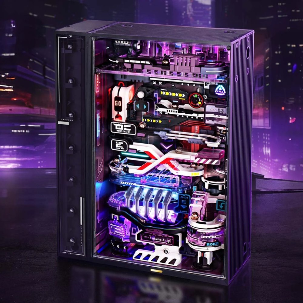 RoboTime 3D Rompecabezas Mecánico Pista de Bolas Ciudad del Futuro - Imagen 4