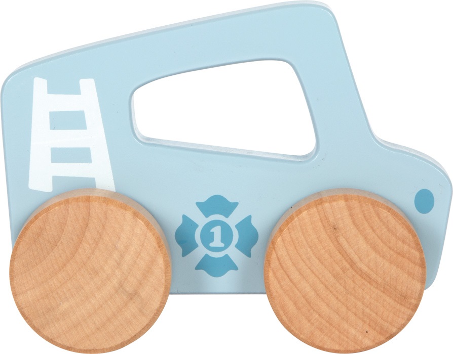 small foot Voiture en bois à pousser Bleue – Image 2