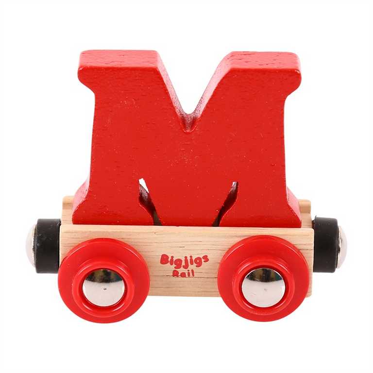Bigjigs Rail Wagonik drewnianej kolejki - Litera M