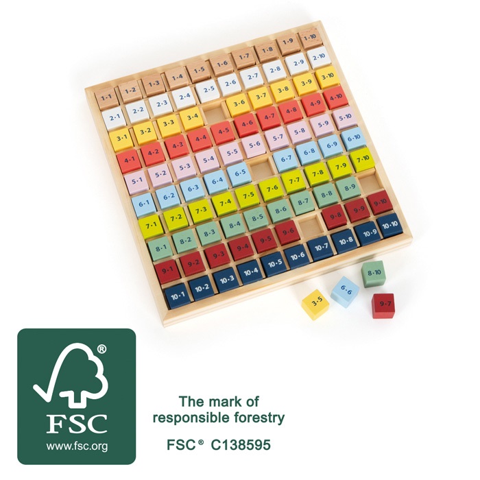 small foot Tavola pitagorica in legno