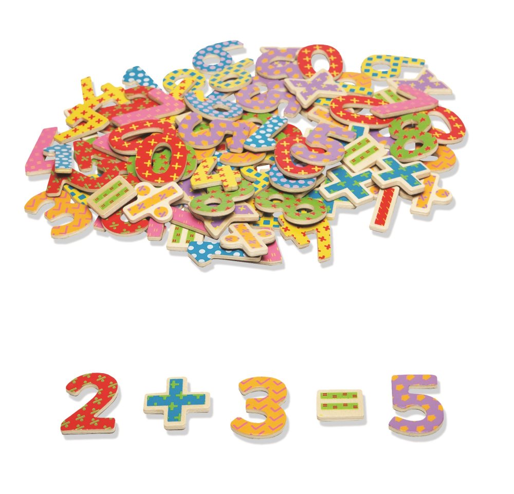 Tidlo Numeri magnetici in legno 100 pz