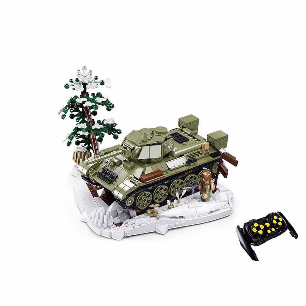 Sluban Power Bricks M38-B7072 R/C T34/76 (1942) Czołg zdalnie sterowany