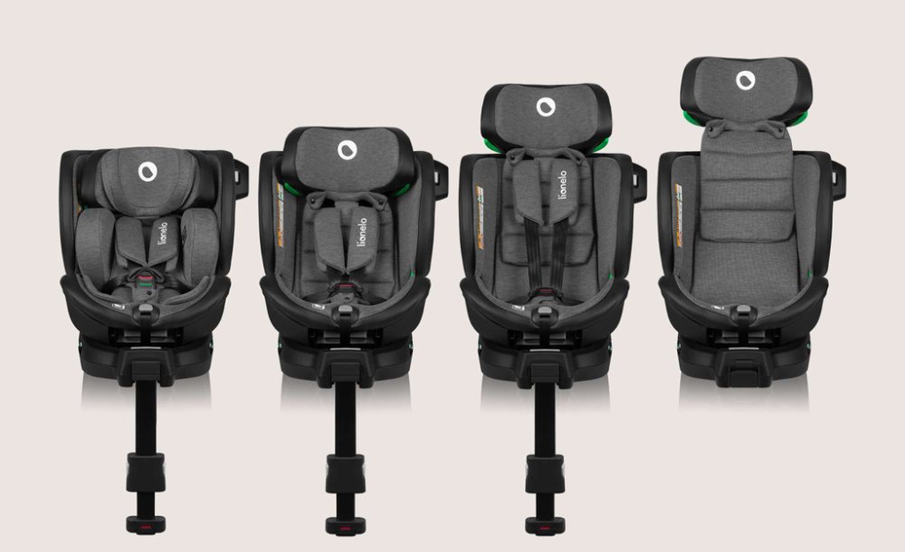 LIONELO Siège auto Harmony i-Size (40-150 cm) Grey Graphite Leather – Image 3