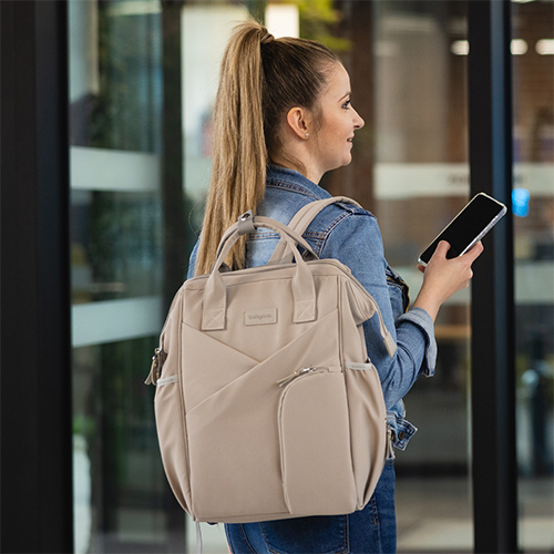 BABYONO Torba do przewijania / plecak Modern Style beige - obrazek 3