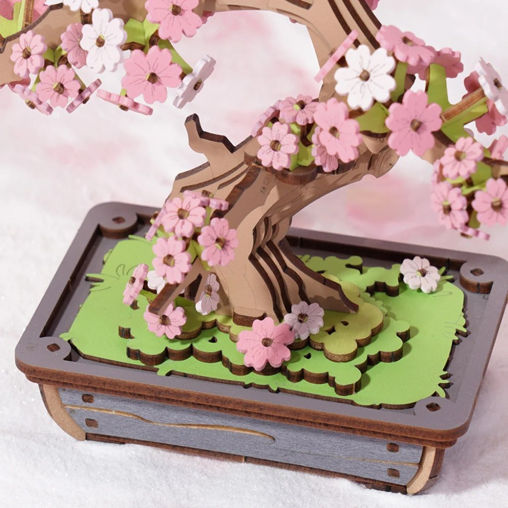 RoboTime 3D dřevěná skládačka Bonsaj sakura (obrázek 10)