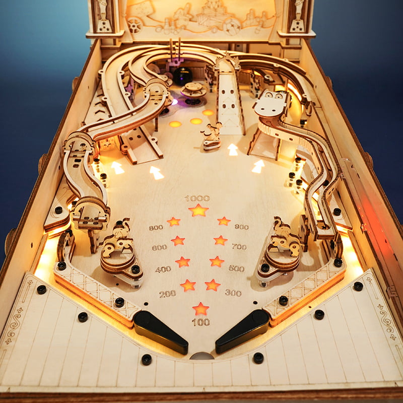 RoboTime 3D dřevěná mechanická skládačka Pinball (obrázek 9)