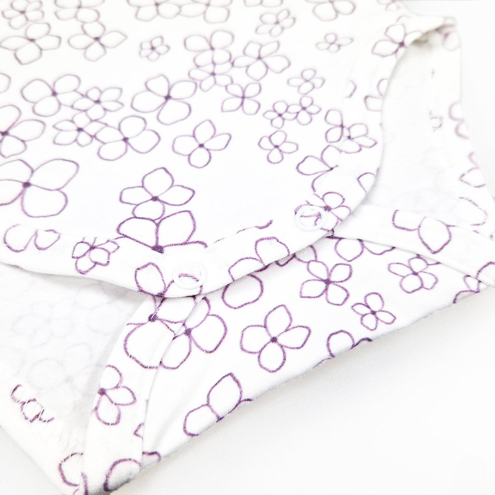 Body vékony póló NYOMTATÁS KR Outlast® - fehér virágok 92 - Image 3