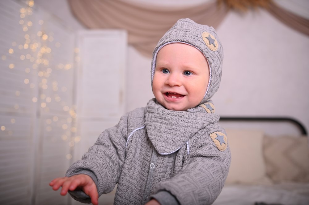 Veste doublée Outlast® - gris/rayure chiné gris-blanc 62-68 – Image 4