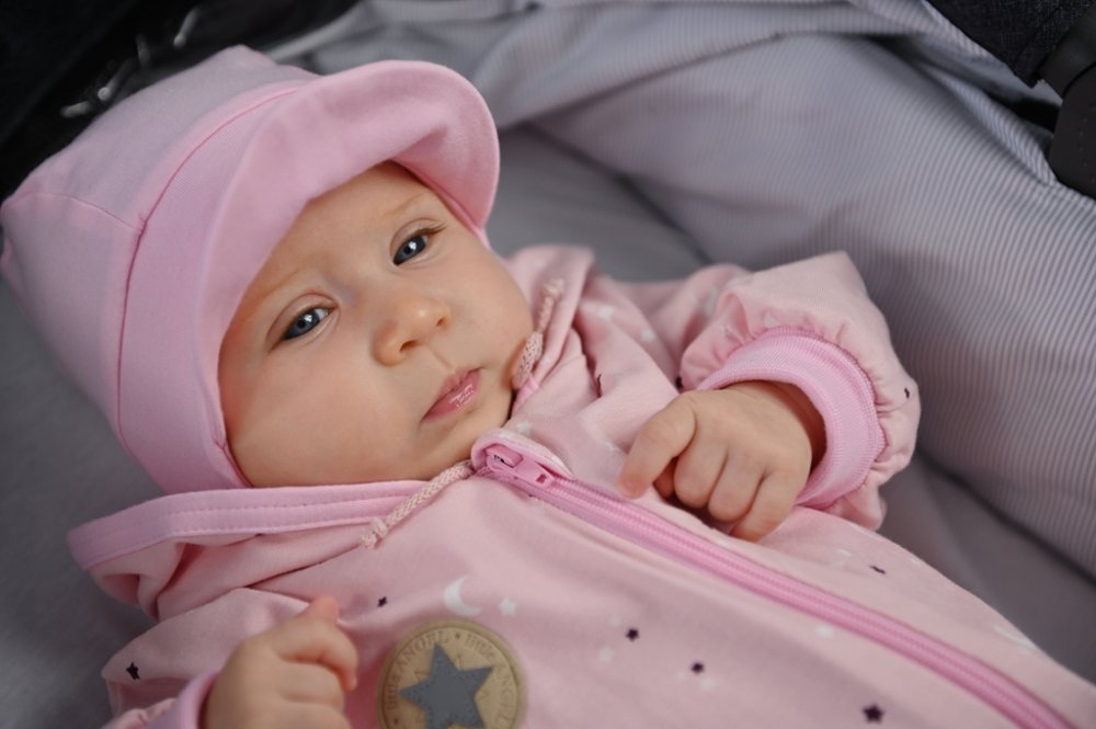 Mütze dünn zum Binden Outlast® - rosa Baby 3 | 42-44 cm – Bild 3