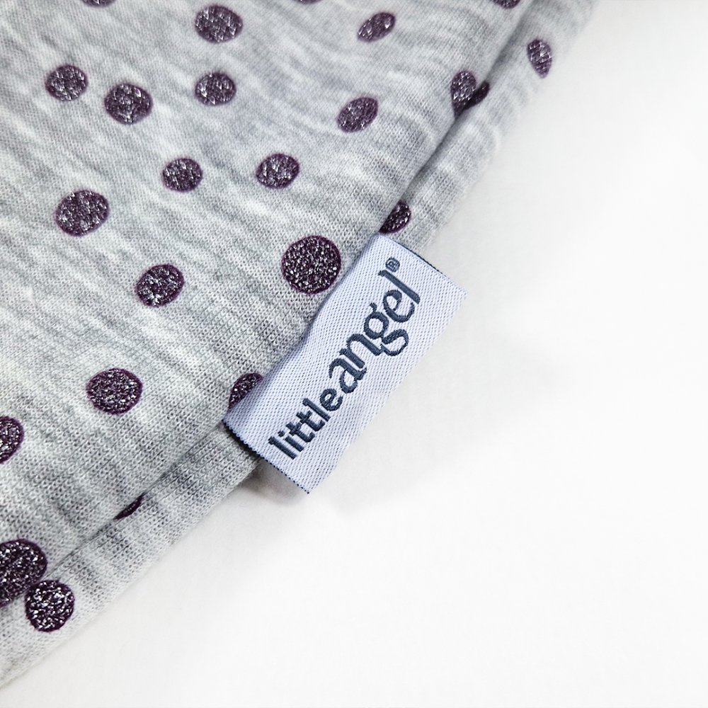 Mono con dobladillo con forro Outlast® - gris jaspeado con lunares burdeos 62 - Imagen 4