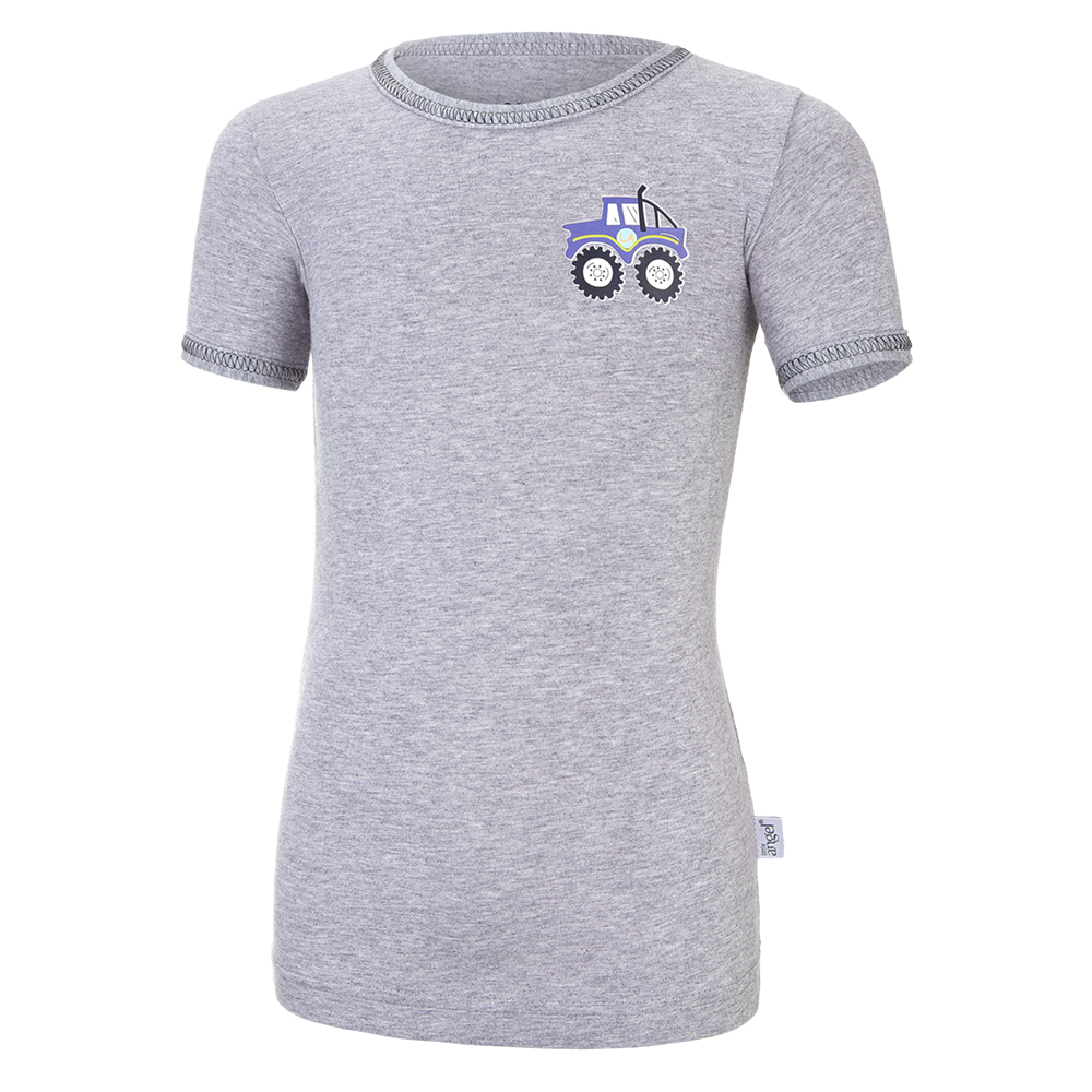 T-shirt fin MC image Outlast® - chiné gris 128