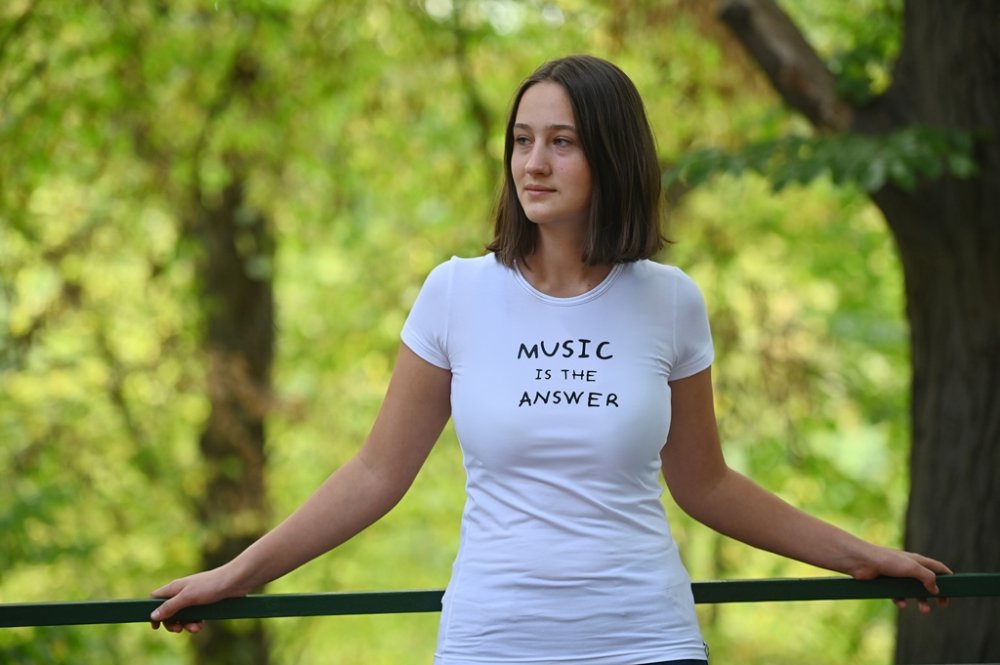 T-Shirt KR dünner Aufdruck Outlast® - Weiß 152 – Bild 6