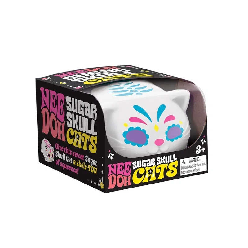 Schylling NeeDoh Mačkací Sugar Skull kočka svítící ve tmě (obrázek 6)