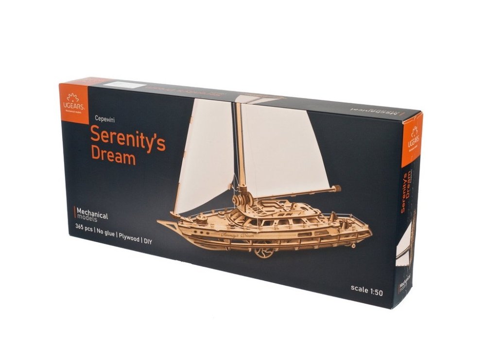 Ugears 3D Dřevěné mechanické puzzle Jachta The Ocean Beauty (obrázek 4)