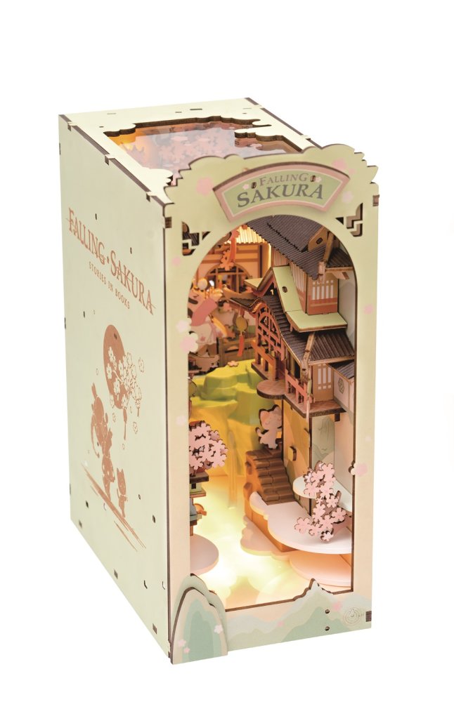 RoboTime 3D skládačka Zarážka na knihy Miniatura domečku Sakura (obrázek 6)