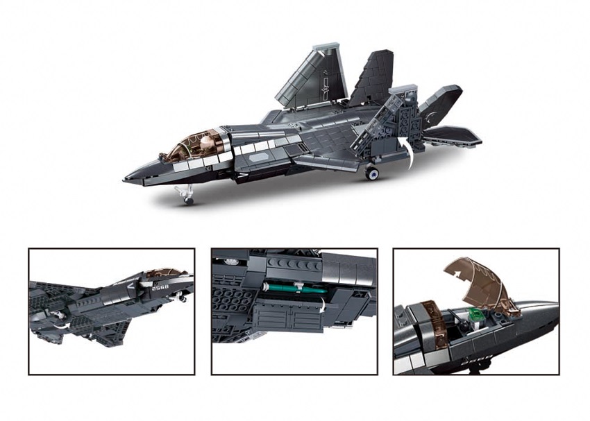 Sluban Stealth Aircraft Metal, verze s kovovým povlakem J-35S M38-B1186 (obrázek 3)