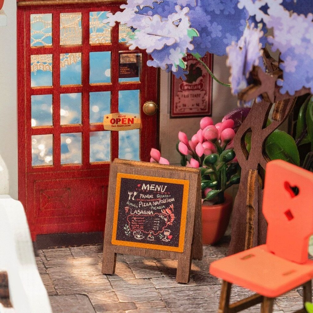 RoboTime 3D dřevěná skládačka Miniatura domečku Restaurace Sea Holiday (obrázek 6)