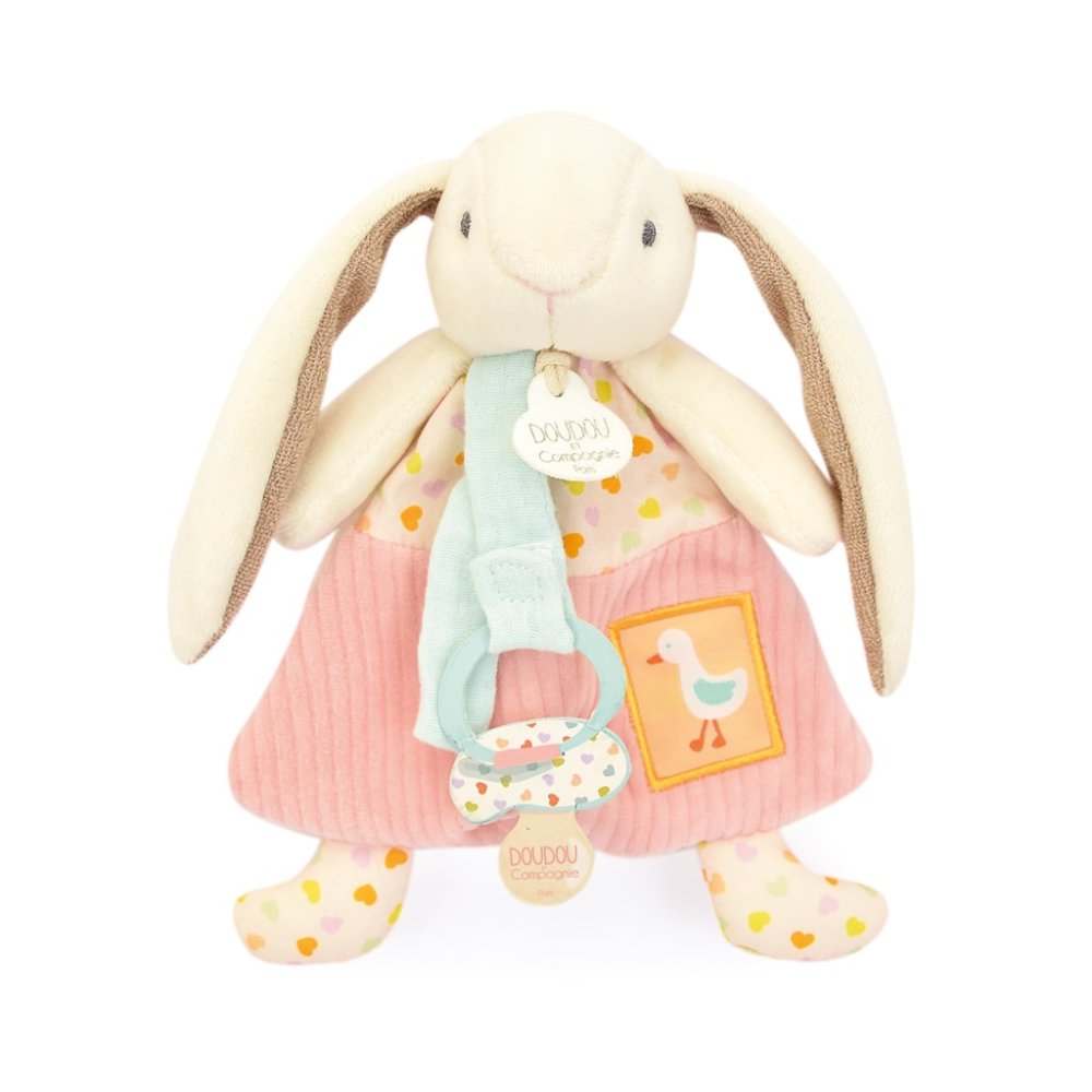 Doudou Dárková sada Hračka s úchytem na dudlík Králíček Ciboulette 19 cm (obrázek 4)