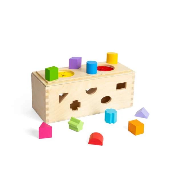 Bigjigs Toys Vkládání a třídění Tajemná krabička (obrázek 10)