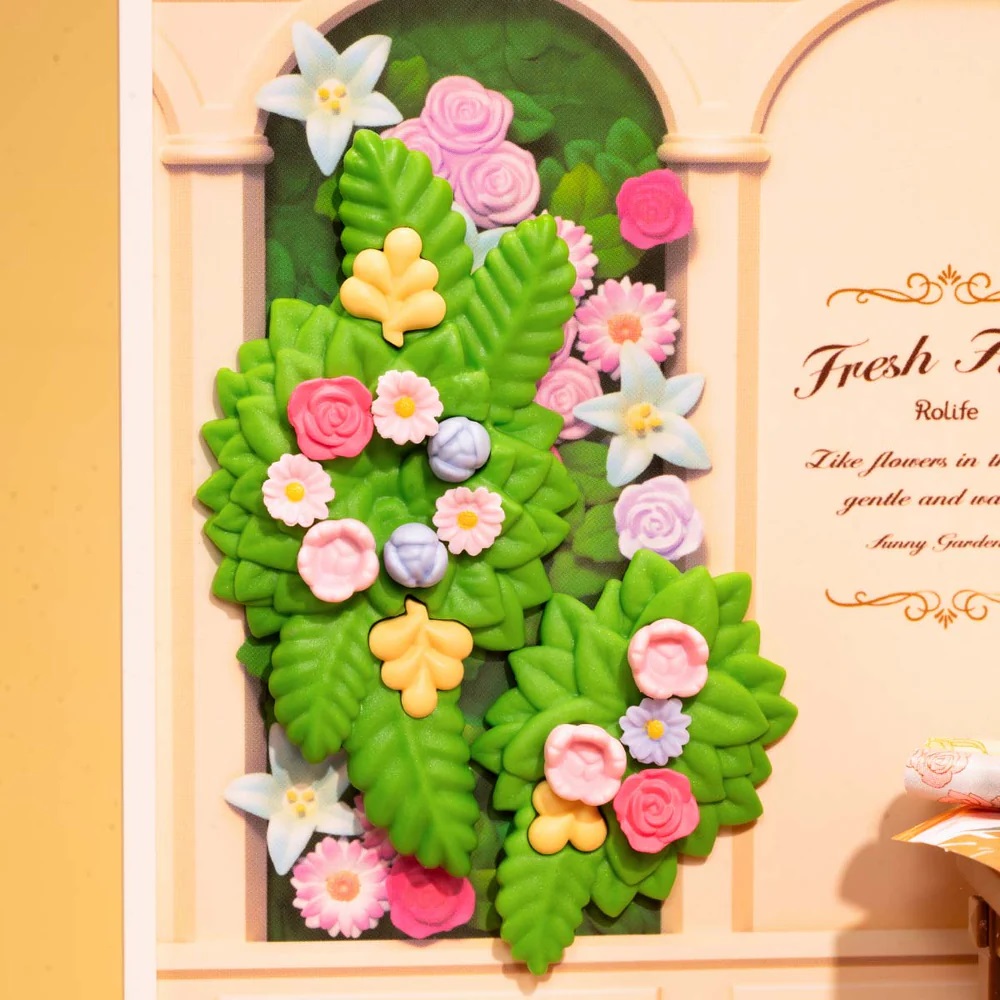 RoboTime 3D dřevěná skládačka Miniatura domečku Květinářství Fresh Flower (obrázek 6)