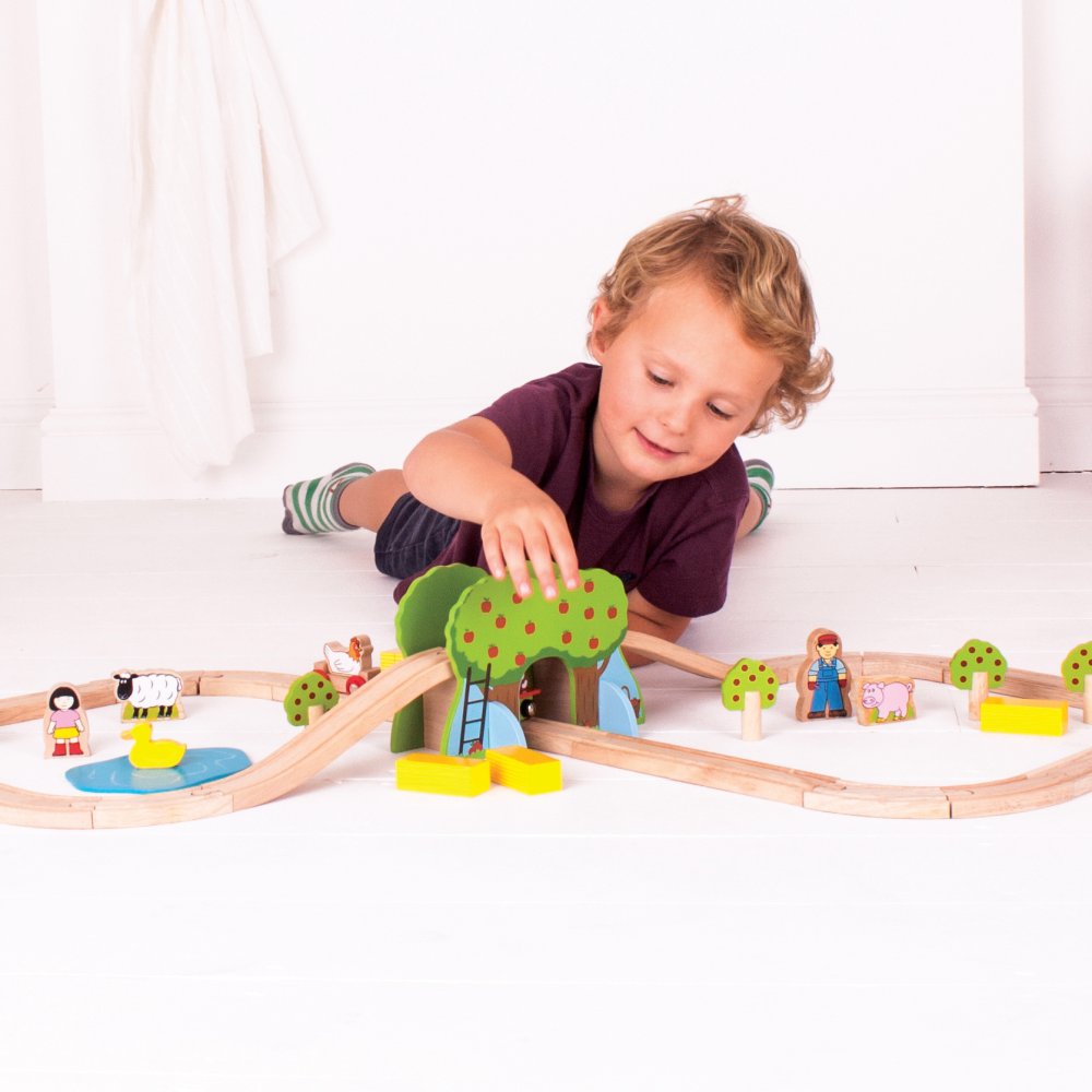 Bigjigs Rail Dřevěná vláčkodráha farma (obrázek 11)