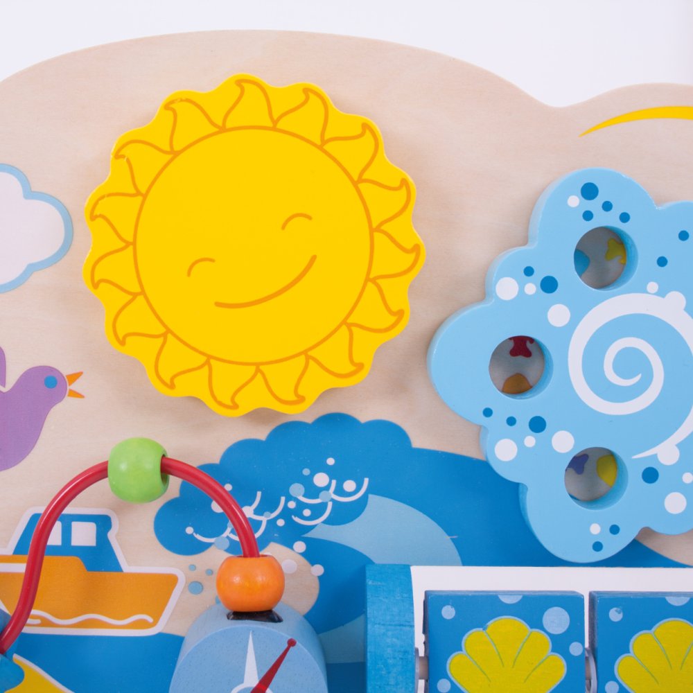 Bigjigs Baby Dřevěná motorická deska moře (obrázek 5)