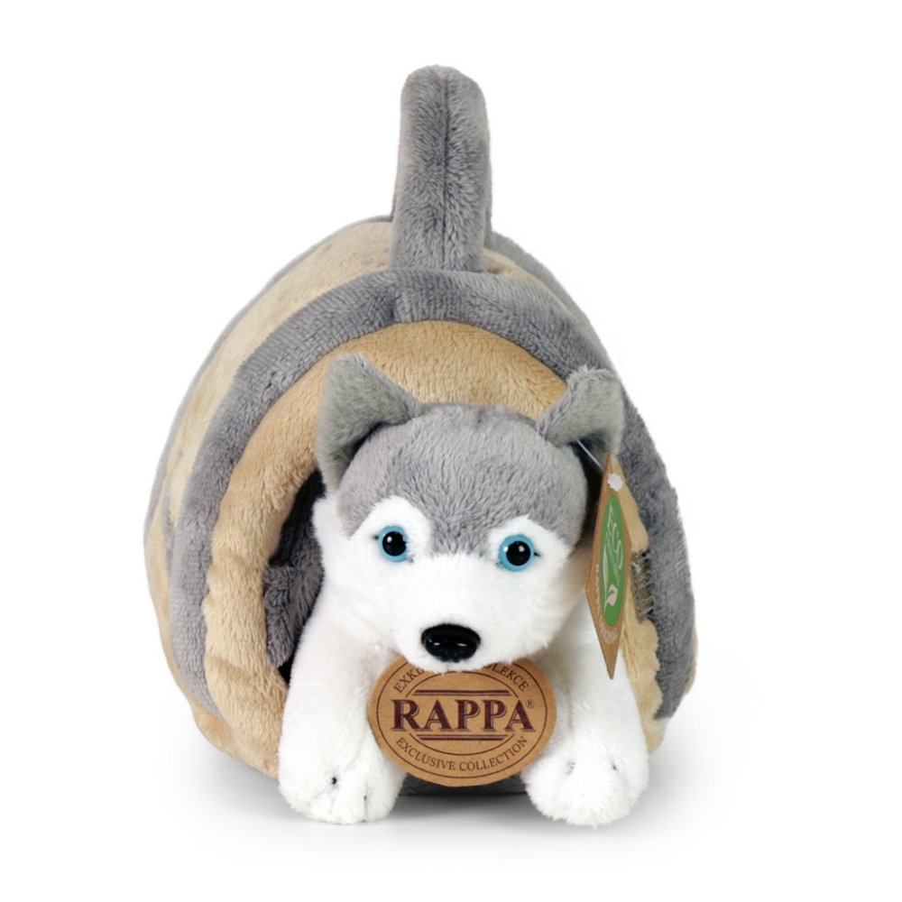 Rappa Plyšový pes Husky s přepravkou 13 cm ECO-FRIENDLY (obrázek 3)