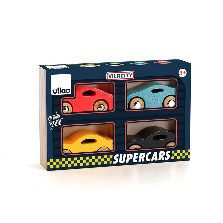 Vilac Sada 4 dřevěných autíček Super Vilacity (obrázek 4)
