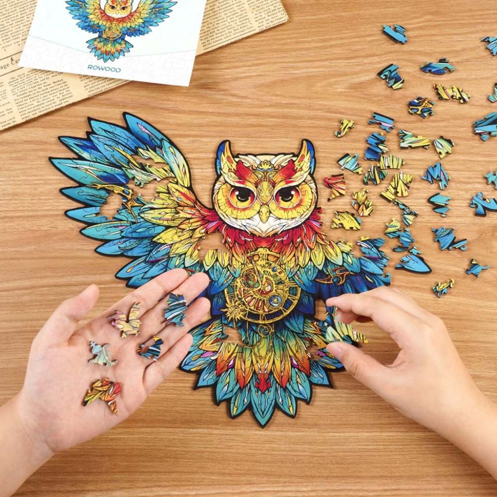 RoboTime Dřevěné puzzle Sova (obrázek 8)
