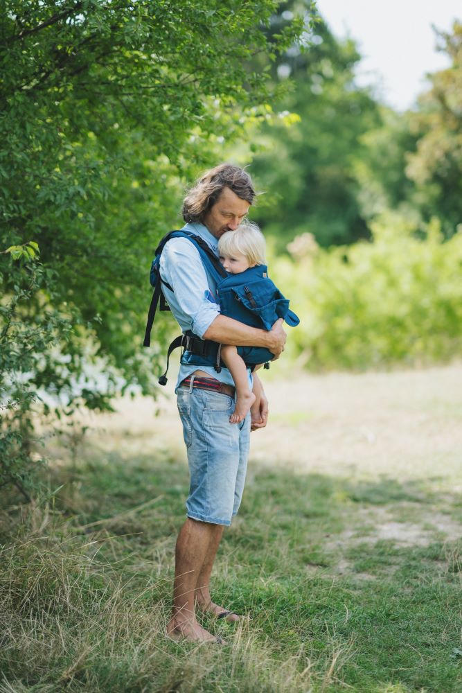 Monkey Mum® Carrie Ergonomic Growing Carrier - Azure Water