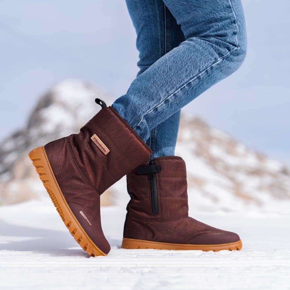 Zimní Barefoot Boty Barebarics PolarStride - Copper Brown 43 Brown