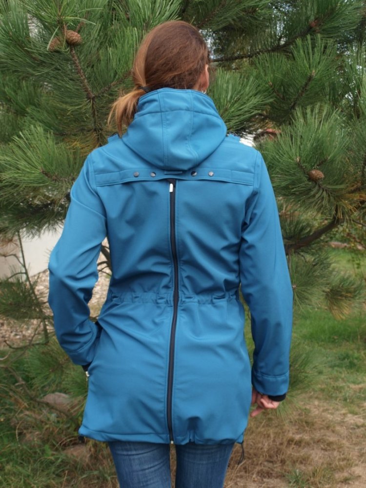 Softshell kismama és hordozó kabát Alice + derék kabát, benzin színű L/XL - Image 6