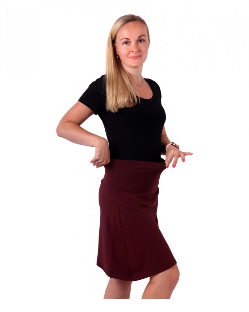 Jupe de grossesse Jolana, bordeaux M/L – Image 2
