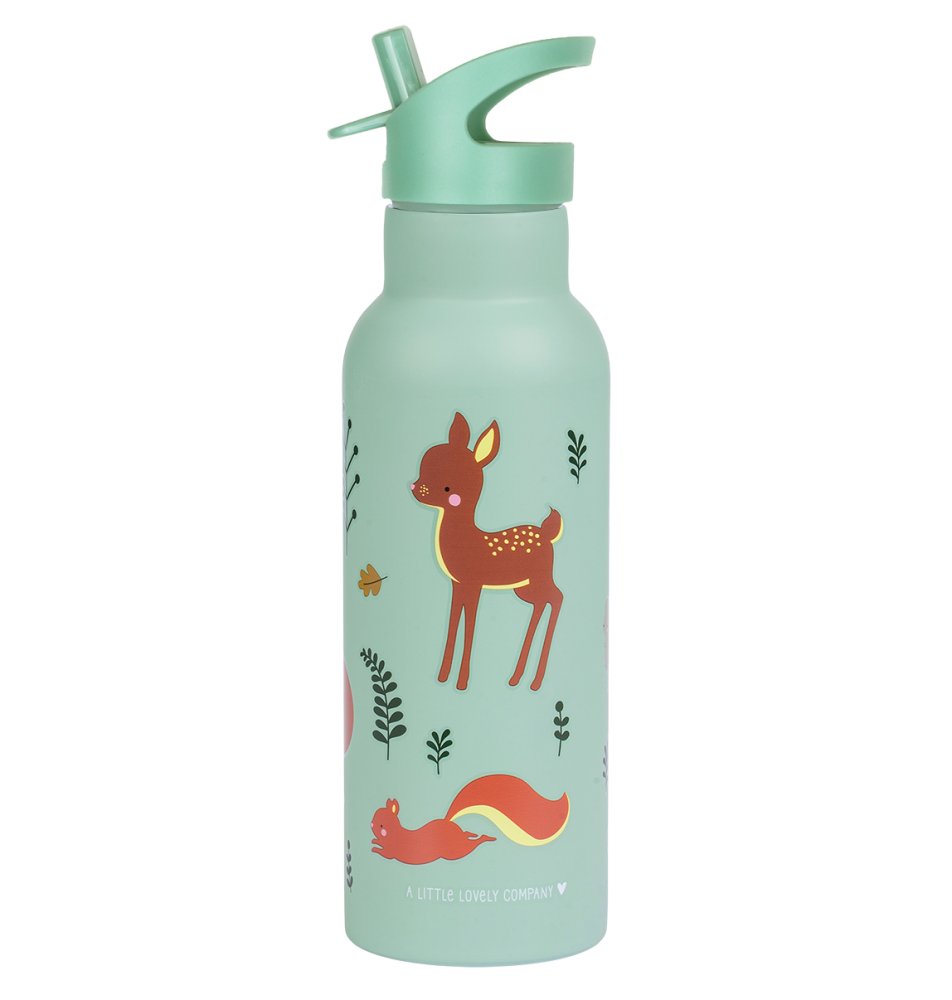 A Little Lovely Company - Borraccia in acciaio inossidabile, 500 ml - Amici della foresta