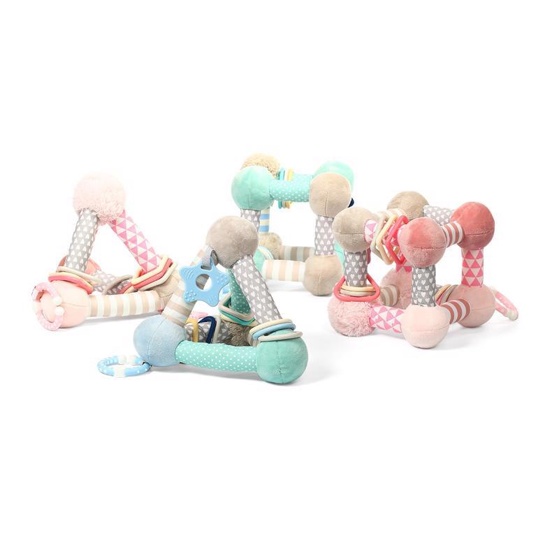 BABYONO Giocattolo educativo con anello a C piramide rosa 3m+ - immagine 5