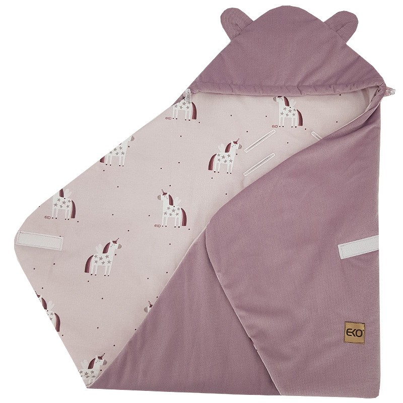 Sacco nanna avvolgente EKO per seggiolino auto VELVET Unicorn 110x100 cm - immagine 5