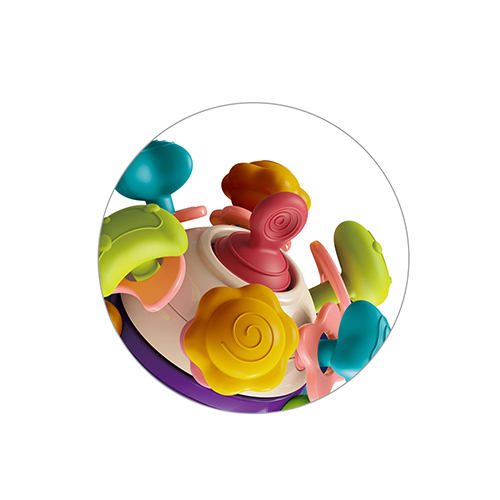 BABYONO Giocattolo sensoriale con massaggiagengive Palla a stella 0m+ - immagine 4