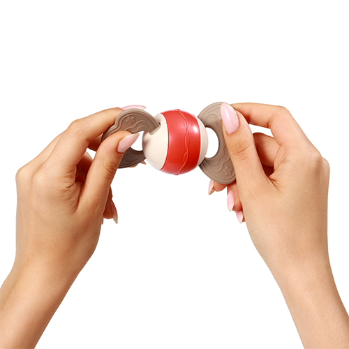 BABYONO Hochet avec anneau de dentition 3m+ Candy – Image 3