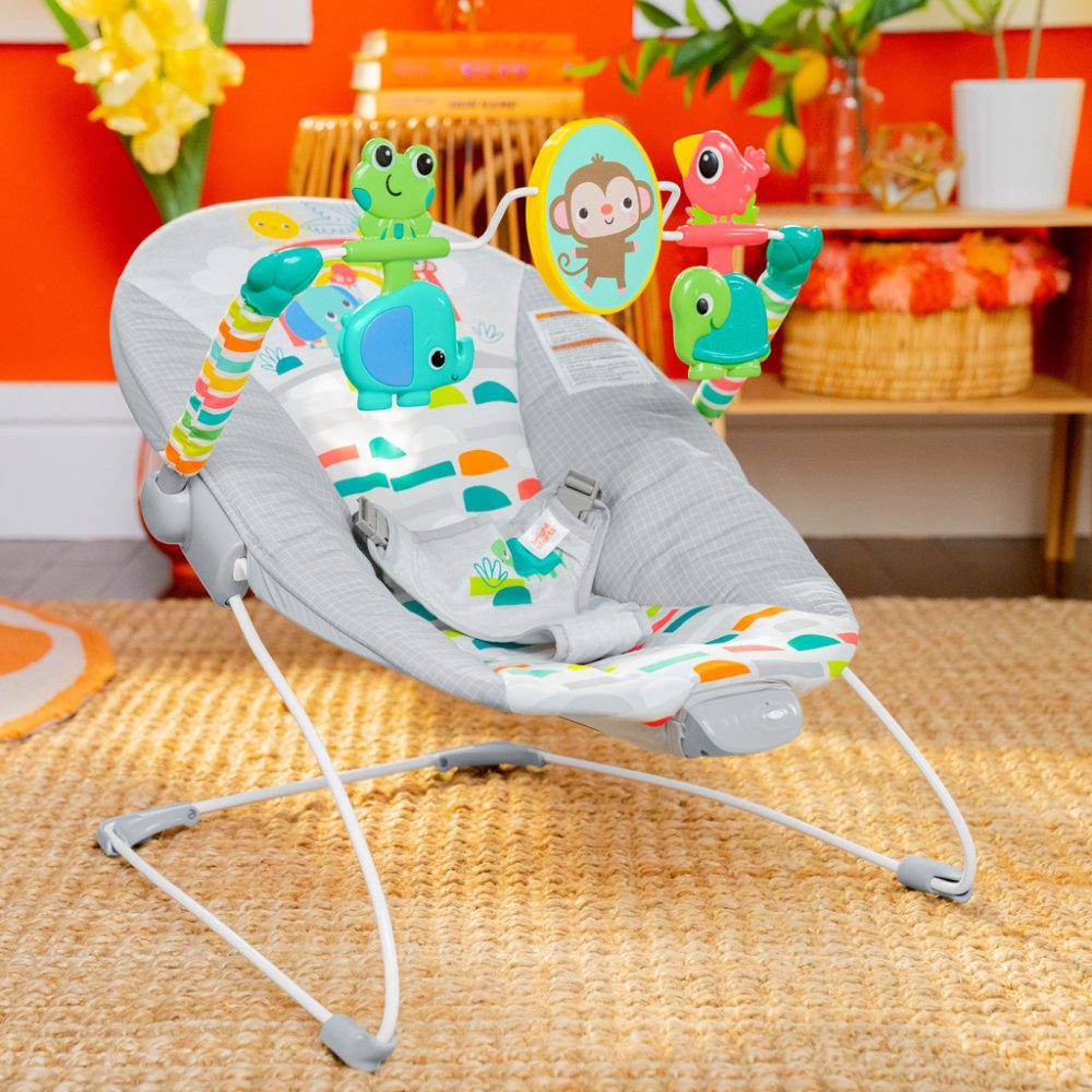 BRIGHT STARTS Sdraietta dondolo vibrante Paradise 0m+ - immagine 3