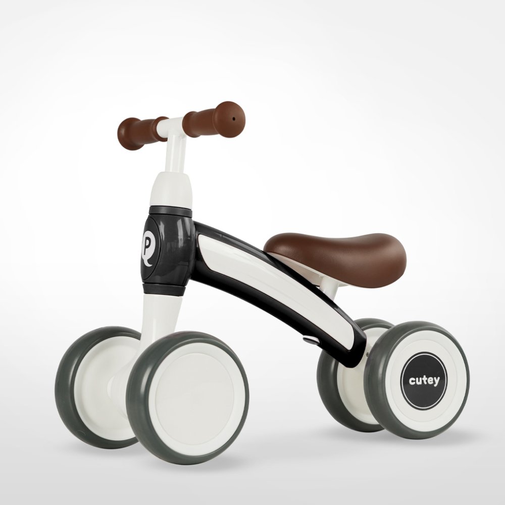 QPLAY Bicicletta senza pedali Cutey Black, età 1-3 anni