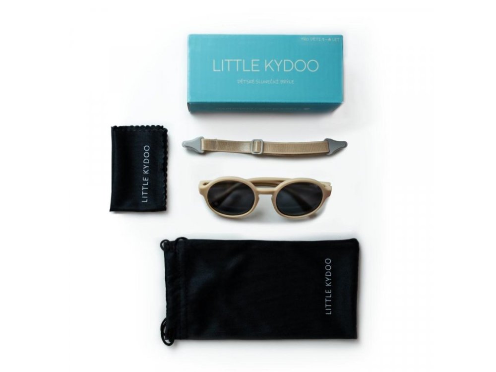 LITTLE KYDOO Okulary przeciwsłoneczne Matte Beige UV 400, polaryzacyjne 1-3 lata - obrazek 7