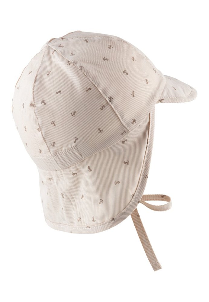 STERNTALER Cappellino con visiera e protezione per il collo, con lacci e filtro UV 30, marrone, ancore, bambino, 39 cm-3-4 anni - immagine 3