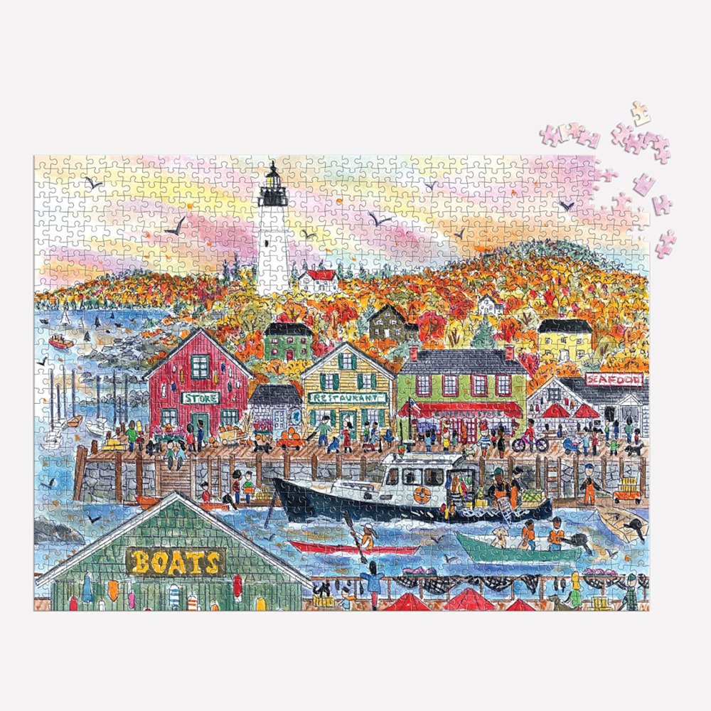 Puzzle Galison Automne au bord de la mer 1000 pièces – Image 5