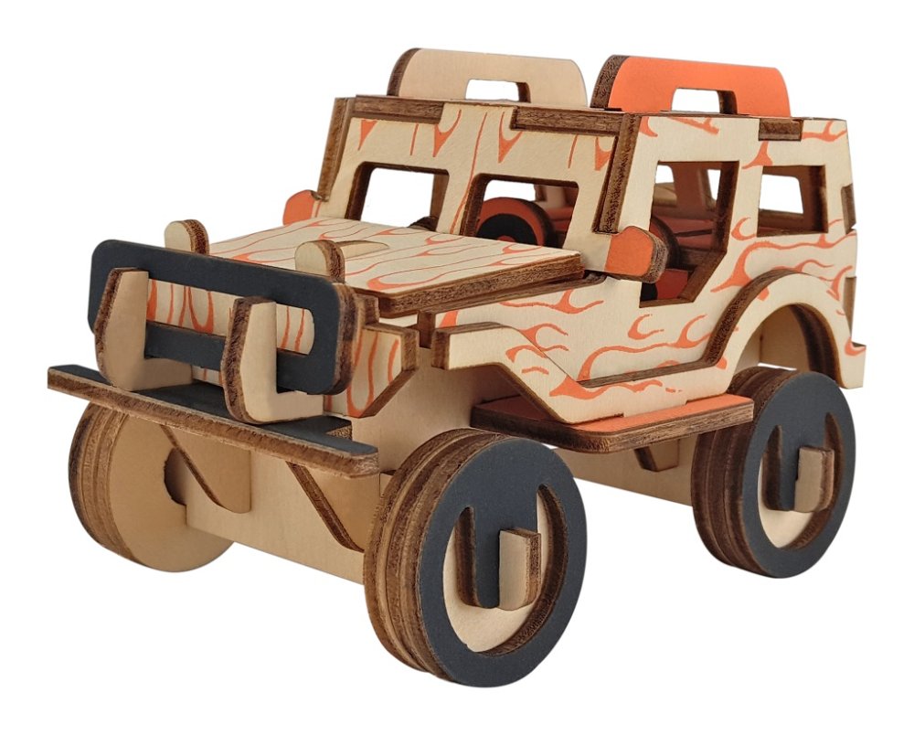 Woodcraft Puzzle 3D in legno Jeep