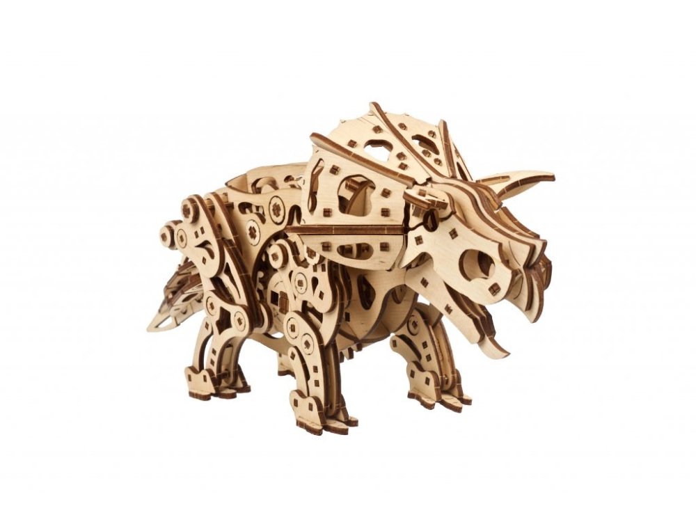 Puzzle mécanique 3D en bois Triceratops Ugears