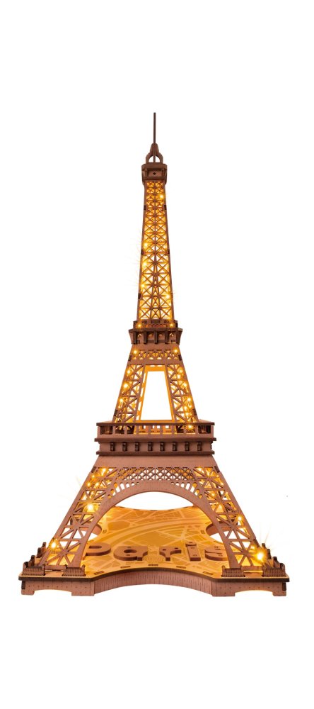 RoboTime 3D fa puzzle Éjszakai Eiffel-torony világító