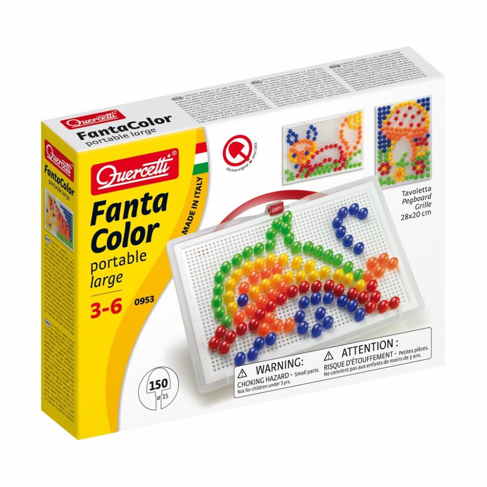 Quercetti Mosaïque FantaColor Portable 150 pièces (Ø15 mm)